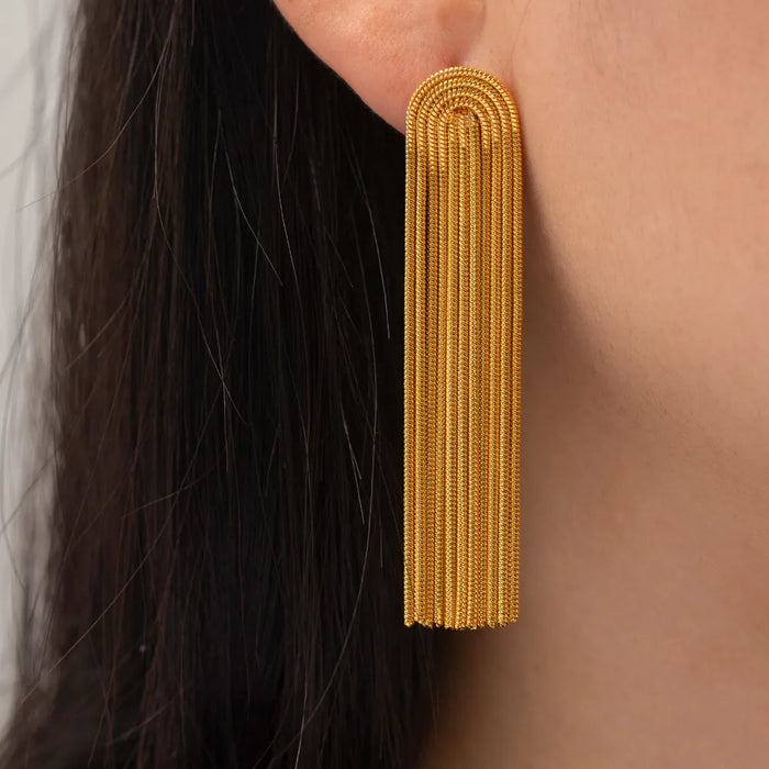 Si Tassel Earrings