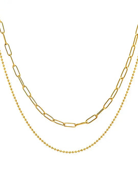 Torque Duo Gold Plated Necklace