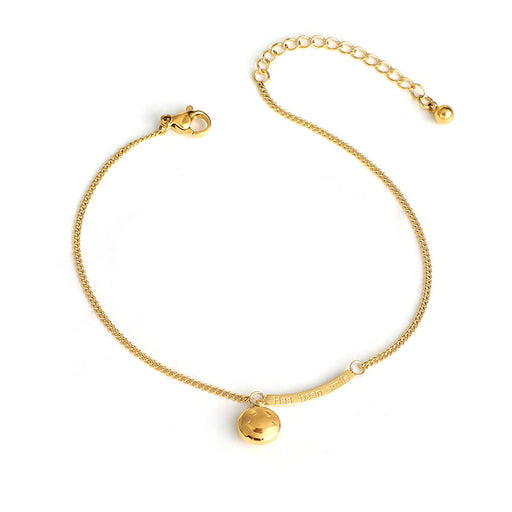 waterproof smile anklet gold plated