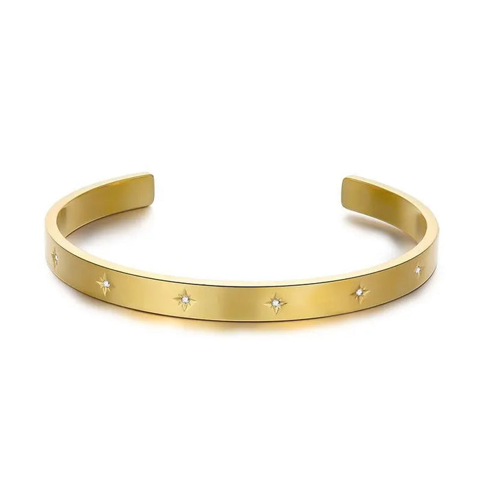 Cresent waterproof 18k gold plated bangle