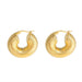 Waterproof chloe hoop earring gold plated