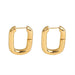 Waterproof gold plated natalie hoop earring 