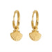 Waterproof shell drop earring daily wear