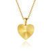 Heart waterproof pendant 18k gold plated