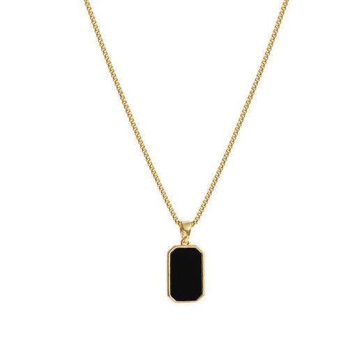 Noir waterproof pendant necklace gold plated