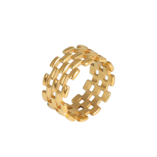 Waterproof gold plated giselle ring